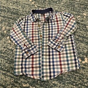 Nautica Plaid Boys Toddler 3T Shirt - Blue, Green, Red